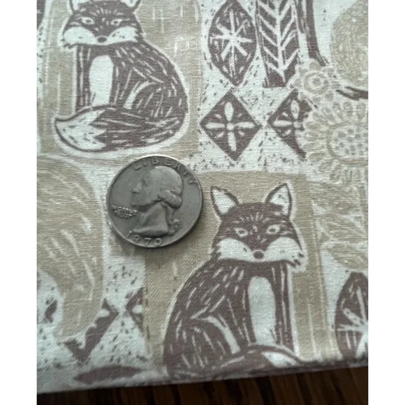 Fabric Quilt Cotton Fox Woodland Print Cinnamon Twist Wilmington Batik 2 Fat Qua - Picture 4 of 5